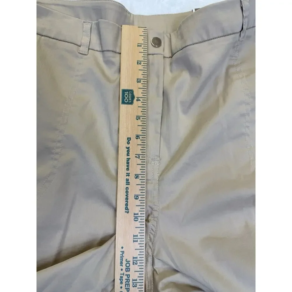 Chico’s Pants Women’s Sz 3 T XL 16 Luxe Twill Utility Basic Crop Khaki Tan NWT - Picture 11 of 15